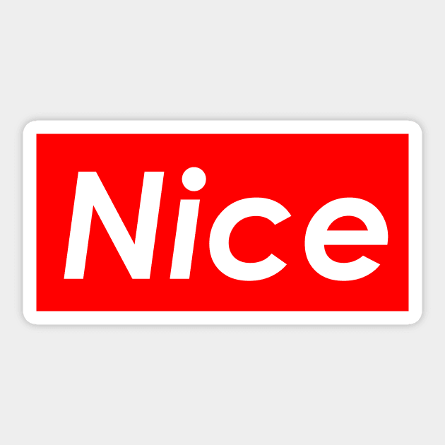 Nice (Red) Sticker by Graograman